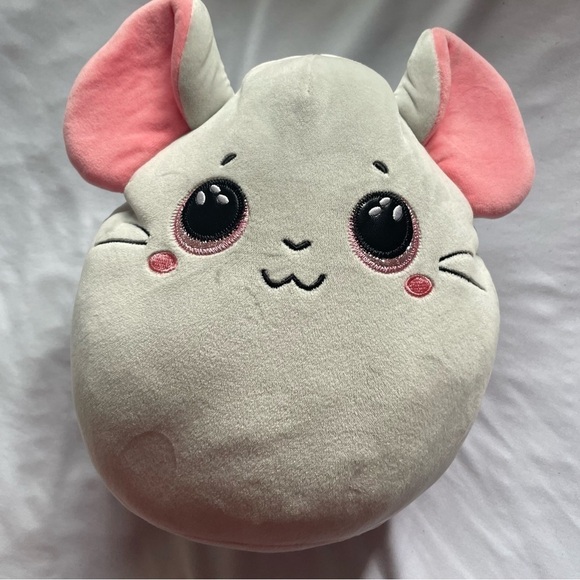 8" TY Squish-a-Boos Catnip the Gray Mouse Stuffed Animal Plush Toy - Picture 2 of 5